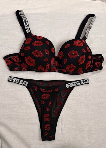 Kırmızı Baskılı Mini Goth Spor Sütyen - Görsel 2