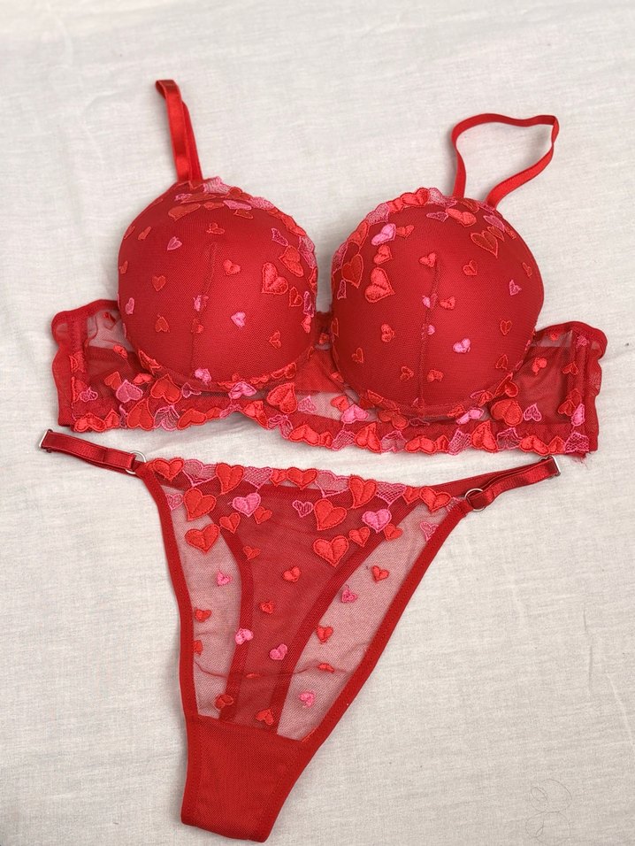 Nakışlı Kırmızı Bohem Sütyen Takımı - Görsel 2