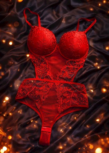 Leopar Desenli Gotik Göğüs Korse Takımı - Görsel 6