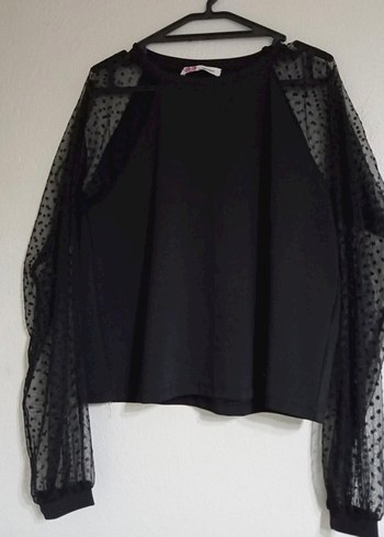 i Siyah Uzun Kollu Bluz - Görsel 2