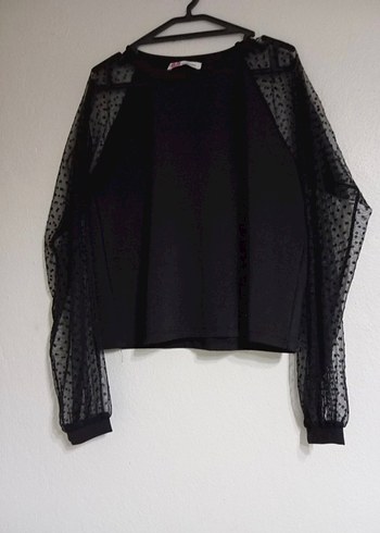 i Siyah Uzun Kollu Bluz - Görsel 3