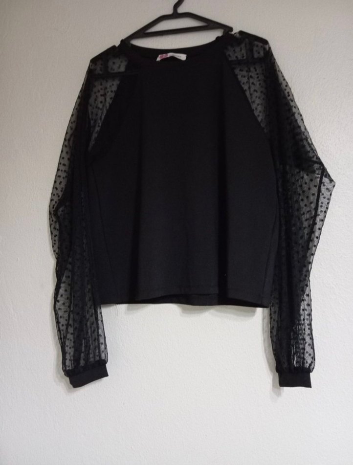 i Siyah Uzun Kollu Bluz - Görsel 3