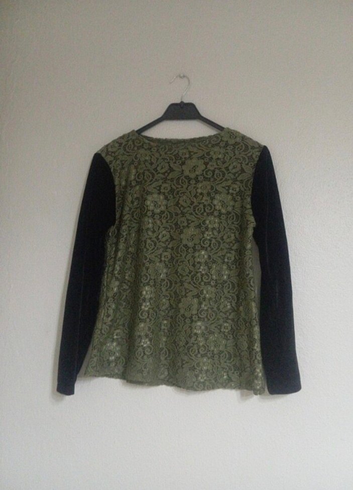 Uzun Kollu Küpürlü bluzz - Görsel 4