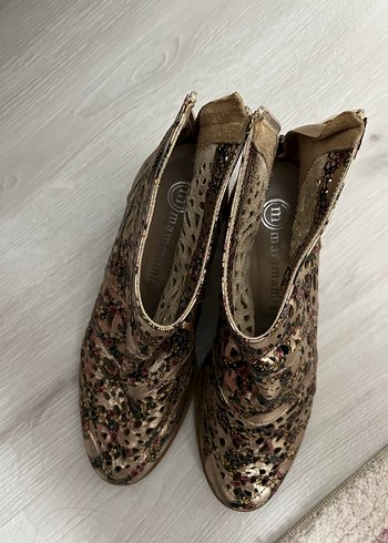 Mamamia marka Payetli Yılan Desenli Kadın Dolgu Topuk Bot - Görsel 6