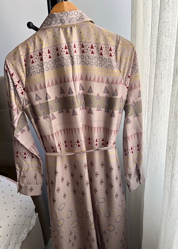 Miha marka Bej Pilili Bohem Kadın elbise - Görsel 4