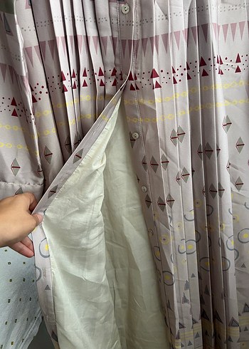 Miha marka Bej Pilili Bohem Kadın elbise - Görsel 3