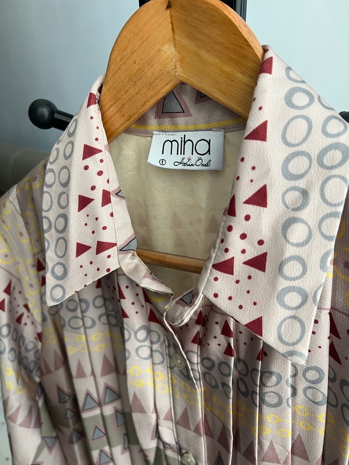 Miha marka Bej Pilili Bohem Kadın elbise - Görsel 5