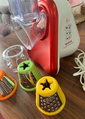 Tefal rende Renkli Kırmızı Çok Fonksiyonlu Doğrayıcı - Görsel 4