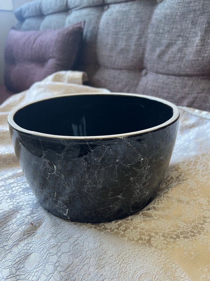 Siyah Mermer Görünümlü saksı - Görsel 2