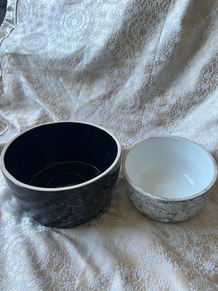 Siyah Mermer Görünümlü saksı - Görsel 5