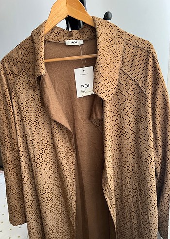 Düğmeli Uzun Süet Kadın Trençkot - Görsel 4