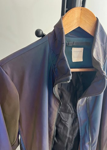 Yargıcı marka parlak kalın yağmurluk ceket - Görsel 8