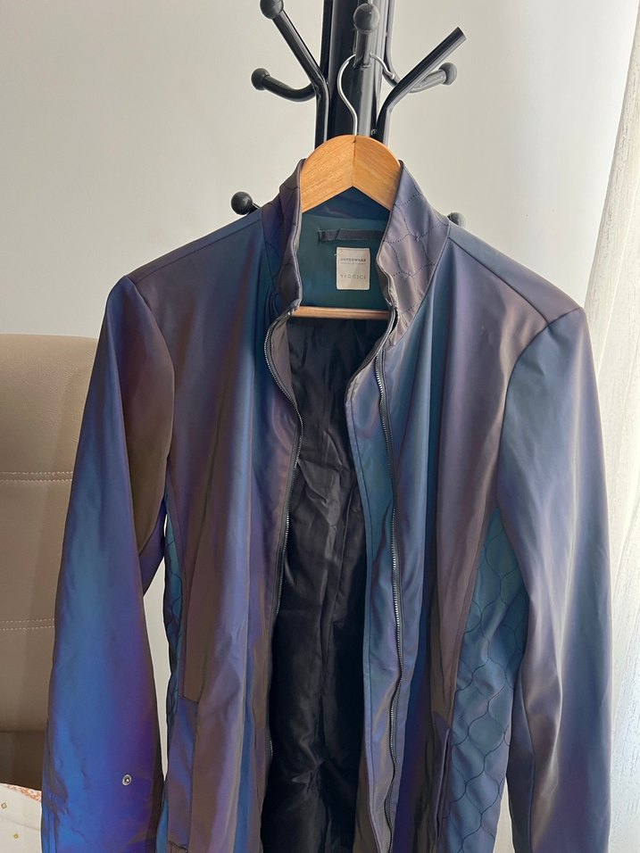Yargıcı marka parlak kalın yağmurluk ceket - Görsel 5