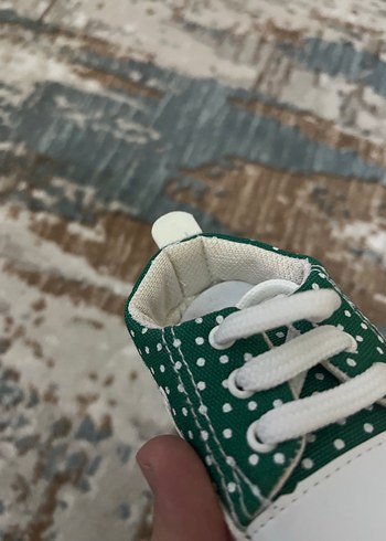 Yeşil Puantiyeli Erkek Bebek İlk Adım Ayakkabısı - Görsel 2