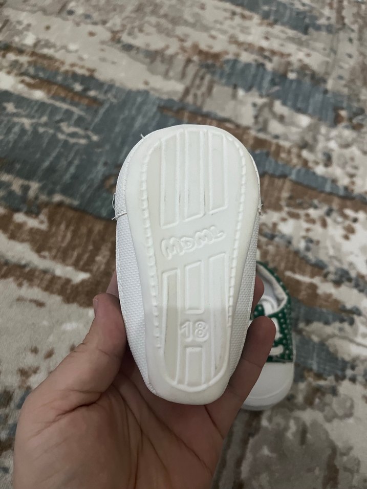 Yeşil Puantiyeli Erkek Bebek İlk Adım Ayakkabısı - Görsel 3