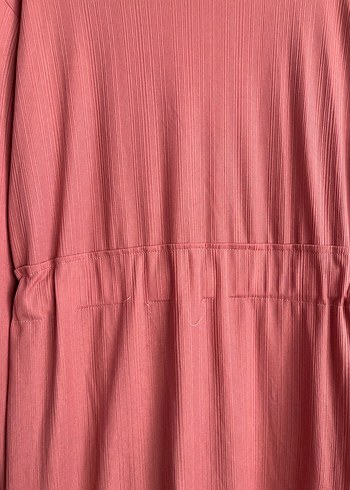 Gül Kurusu Fitilli Butik Elbise (XL Beden) - Görsel 4