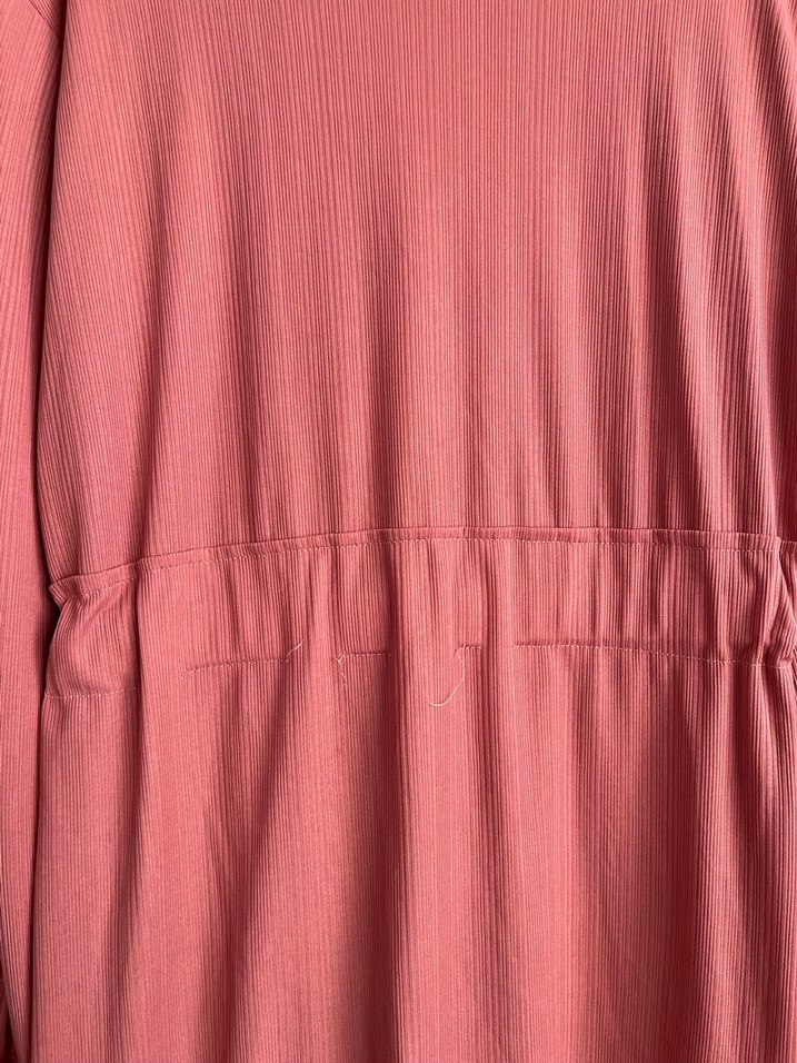 Gül Kurusu Fitilli Butik Elbise (XL Beden) - Görsel 4