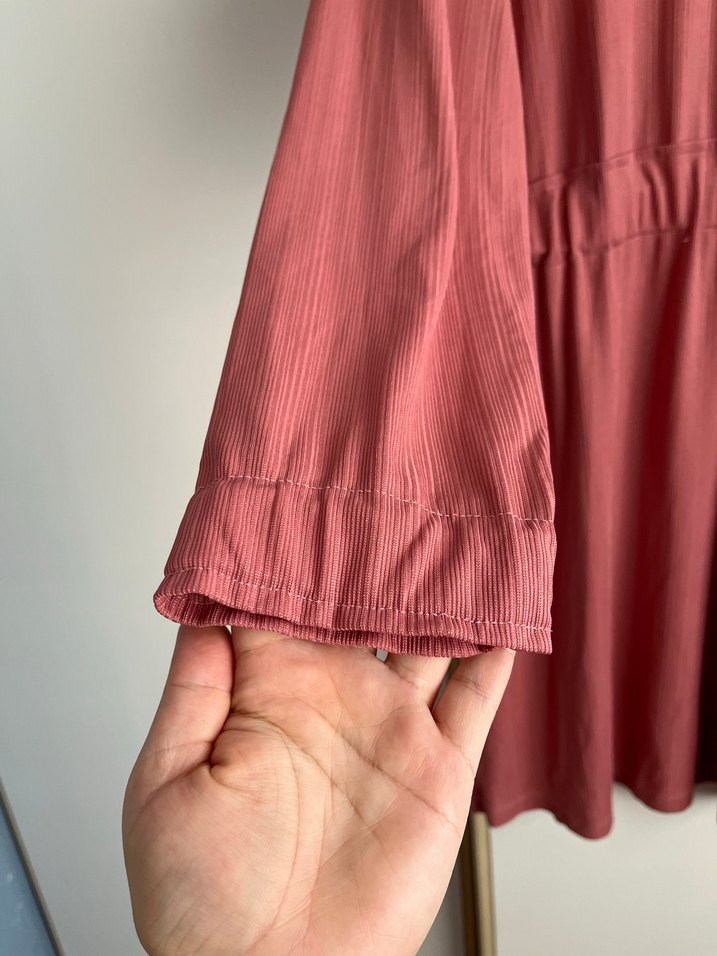 Gül Kurusu Fitilli Butik Elbise (XL Beden) - Görsel 2