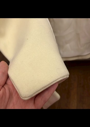 Krem Renkli Kemerli Kadın Kaban 36 beden - Görsel 6