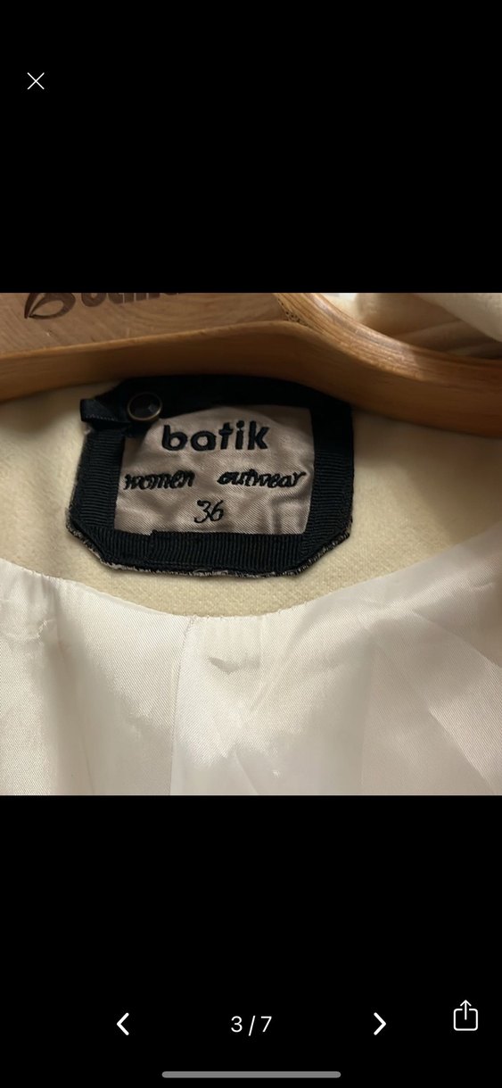 Krem Renkli Kemerli Kadın Kaban 36 beden - Görsel 3