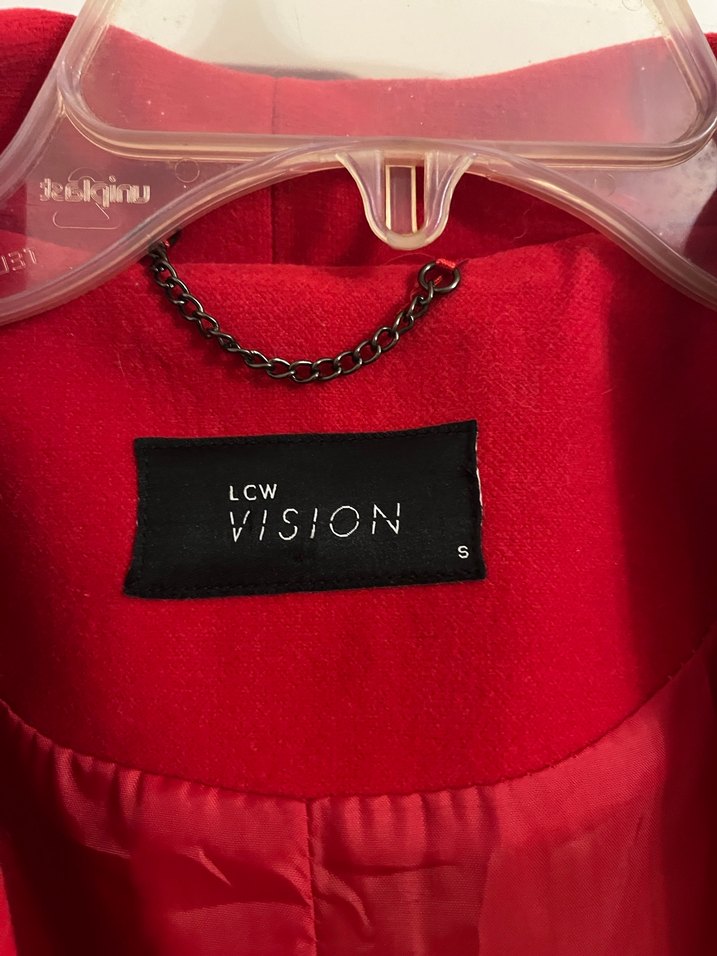 Kırmızı Kadın Kaban s beden - Görsel 3