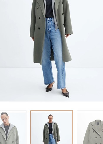 Mango el yapımı yün palto s beden - Görsel 2