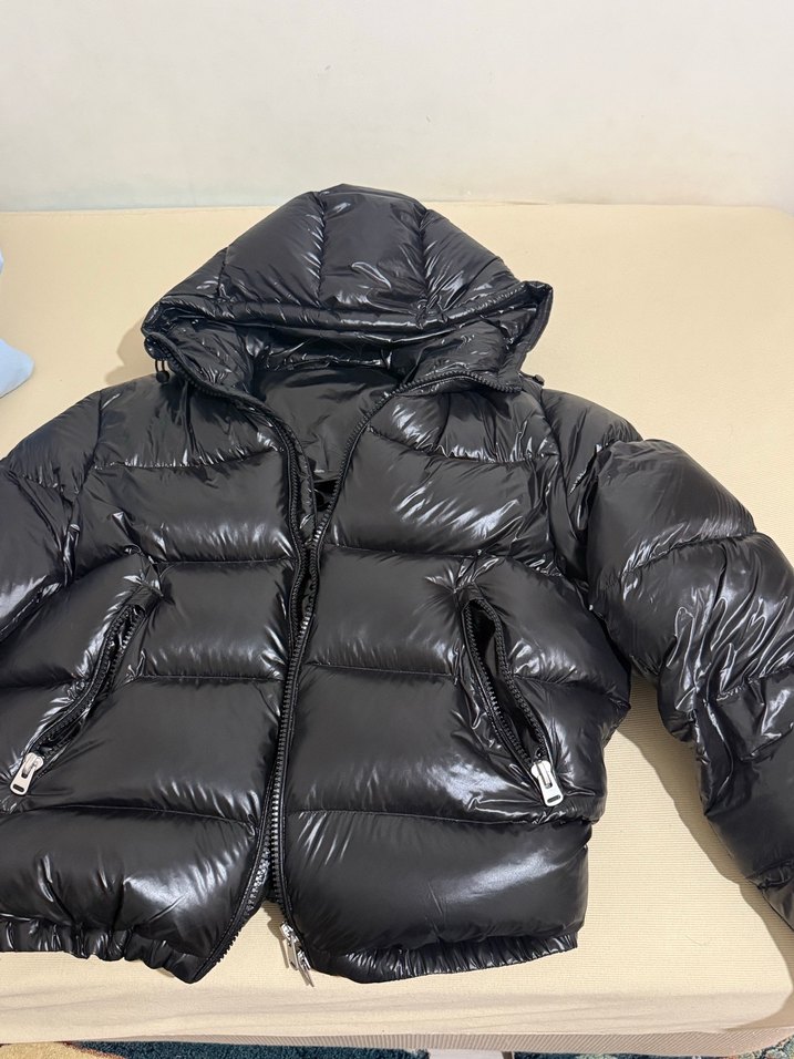 zara parlak kaz tüyü mont - Görsel 2