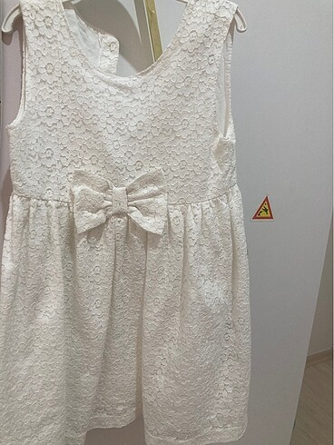 4 Yaş Beden beyaz Renk Beyaz elbise