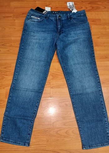 Erkek Mavi Denim Regular Fit Kot Pantolon - Görsel 3