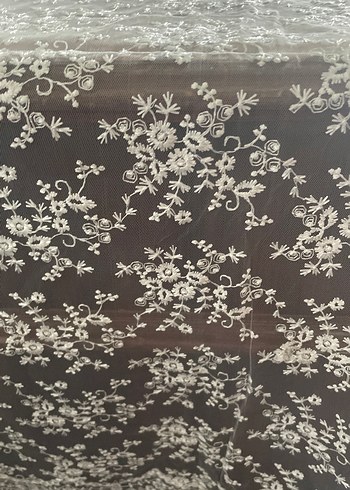 Beyaz dantel 170x55cm Masa Örtüsü - Görsel 2