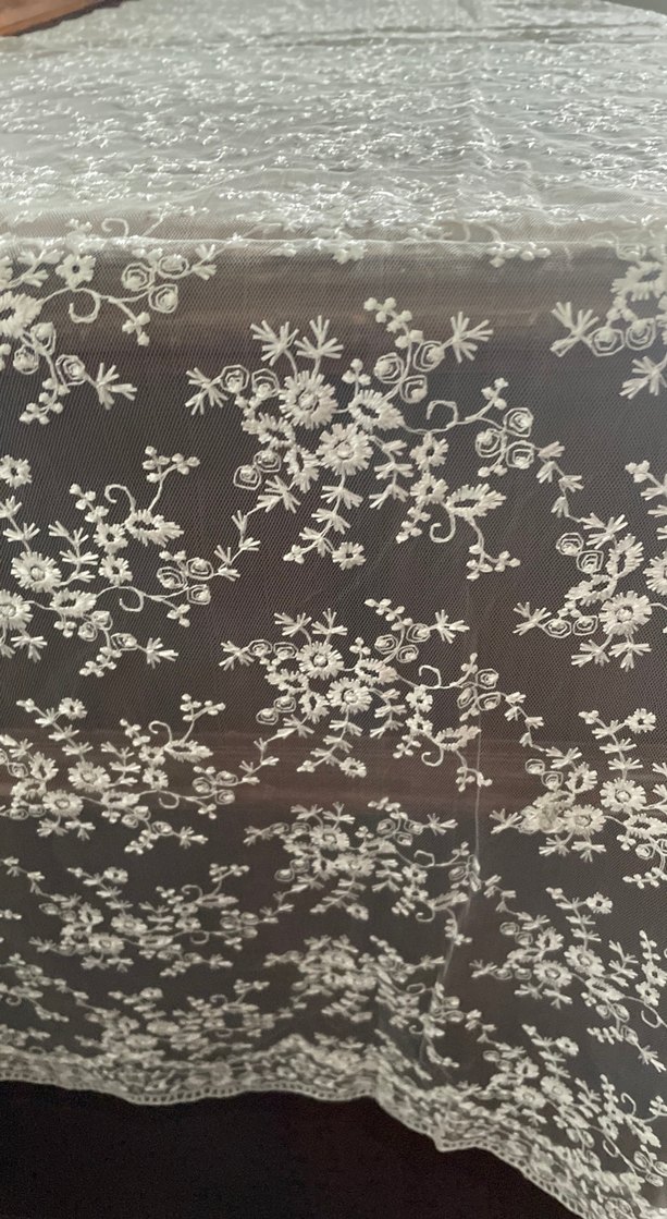 Beyaz dantel 170x55cm Masa Örtüsü - Görsel 2