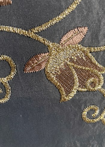 Kahverengi Nakışlı 110x40 cm runner veya masa  ortası örtü - Görsel 3