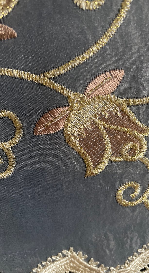 Kahverengi Nakışlı 110x40 cm runner veya masa  ortası örtü - Görsel 3