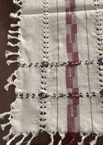 Nakışlı el dokuması Geleneksel Masa Örtüsü - Görsel 2