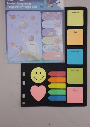 Renkli Haftalık Yapışkan Notlar Seti - Görsel 2