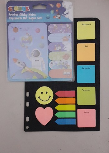 Renkli Haftalık Yapışkan Notlar Seti - Görsel 3