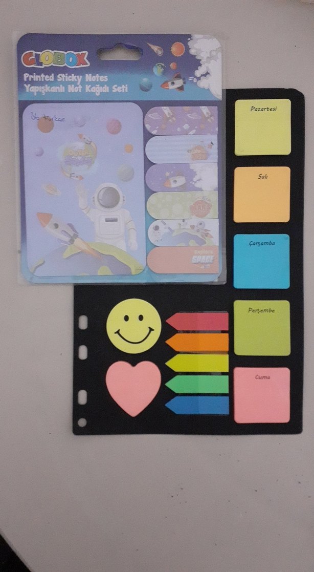 Renkli Haftalık Yapışkan Notlar Seti - Görsel 2