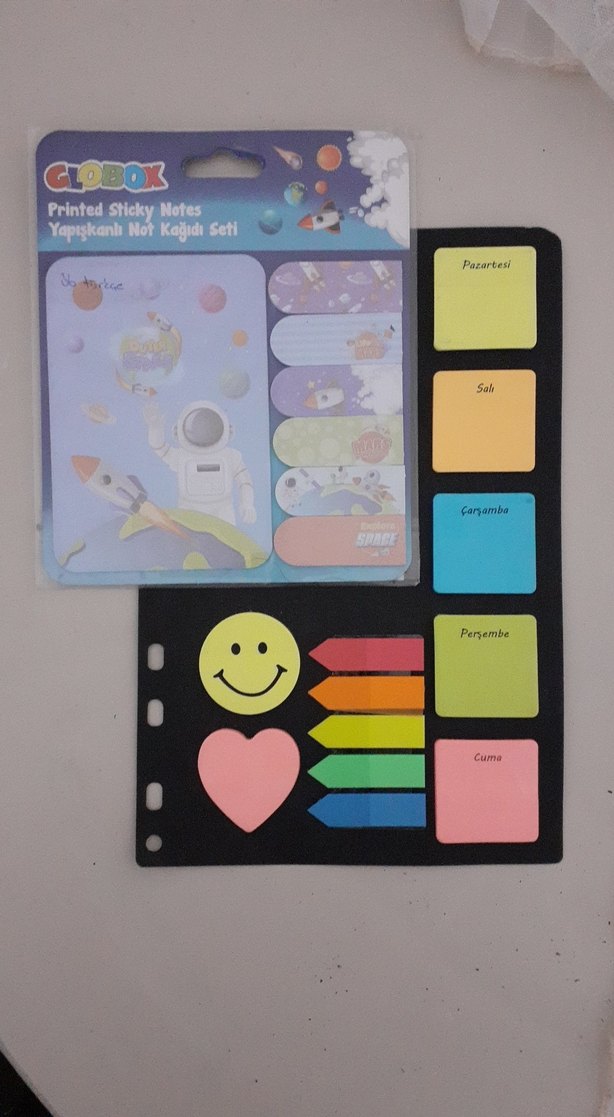 Renkli Haftalık Yapışkan Notlar Seti - Görsel 3