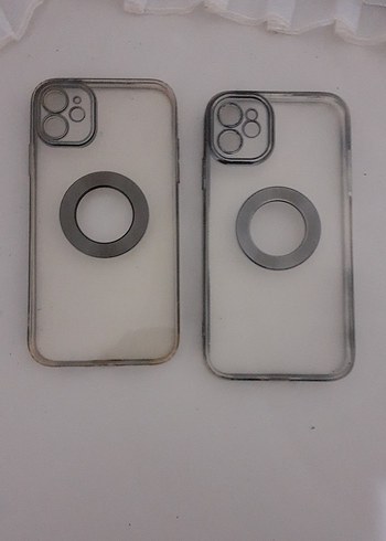 Iphone 11 telefon kabı Şeffaf Gri Telefon Kılıfı 2 adet - Görsel 2