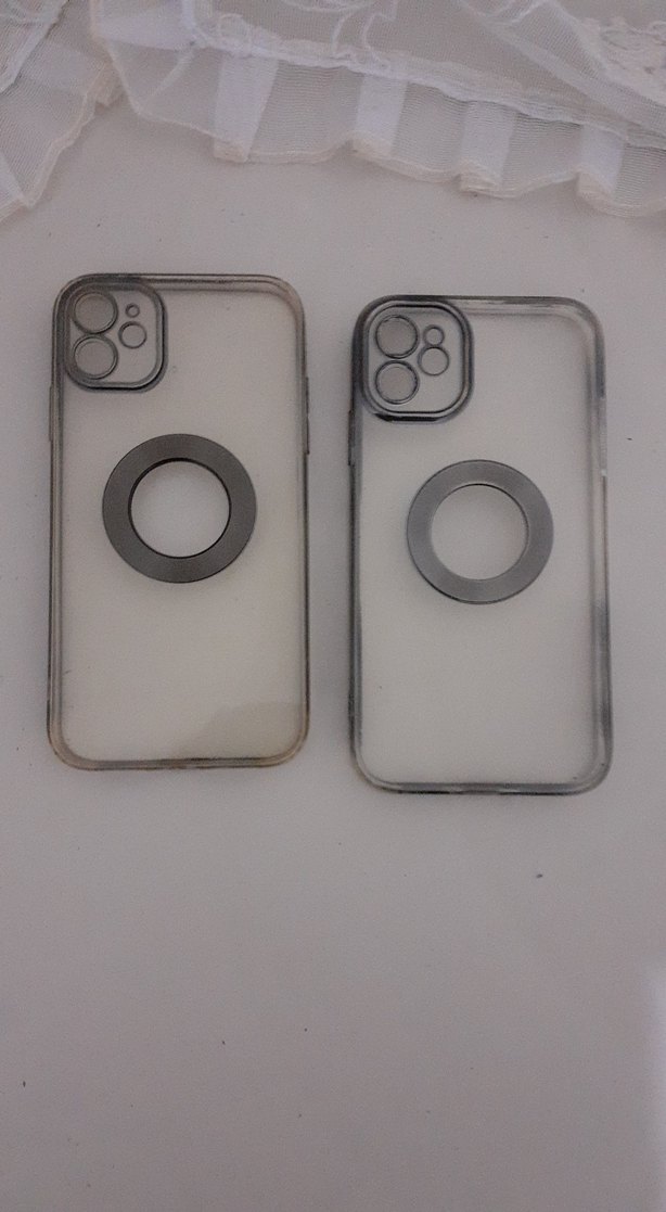 Iphone 11 telefon kabı Şeffaf Gri Telefon Kılıfı 2 adet - Görsel 2