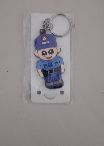 Mavi Polis Figürlü Anahtarlık - Görsel 2