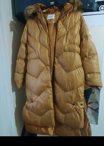 Kürklü Bej Kadın Kışlık Mont - Görsel 3