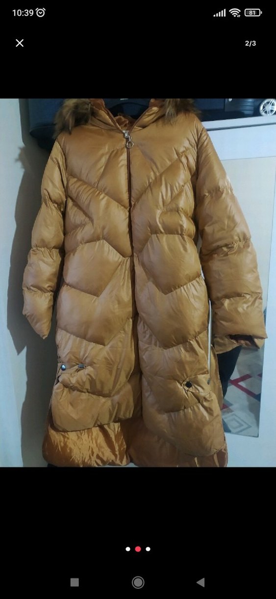 Kürklü Bej Kadın Kışlık Mont - Görsel 2