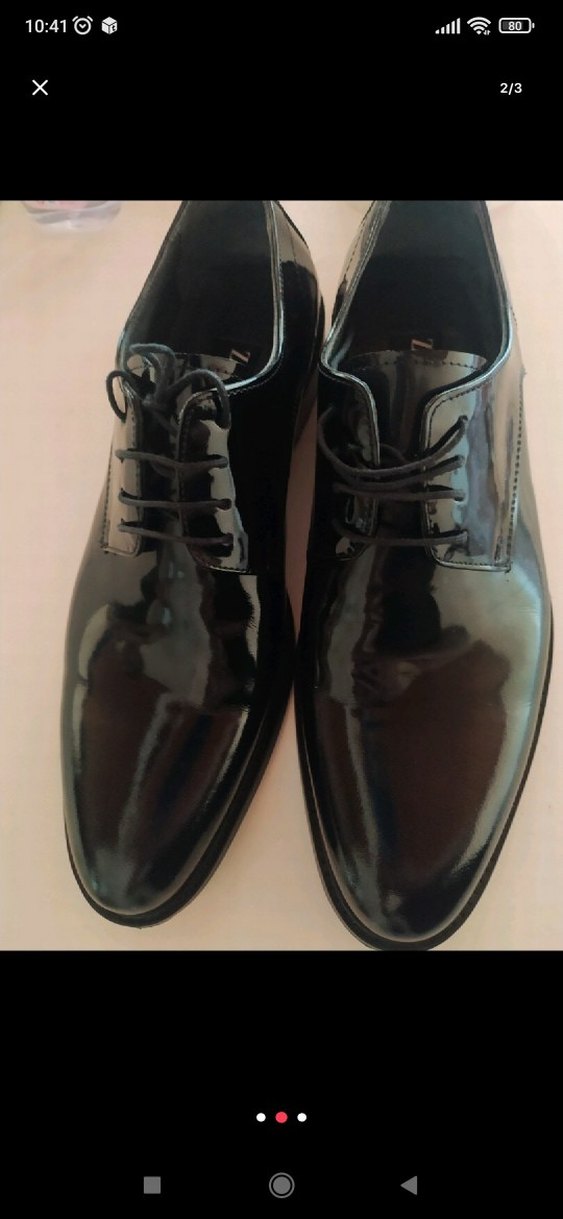 Erkek Siyah Rugan Klasik Ofis Ayakkabısı - Görsel 2