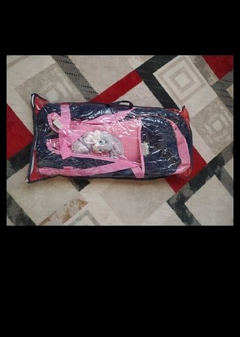 Pembe Baskılı Bebek Taşıma Çantası - Görsel 4