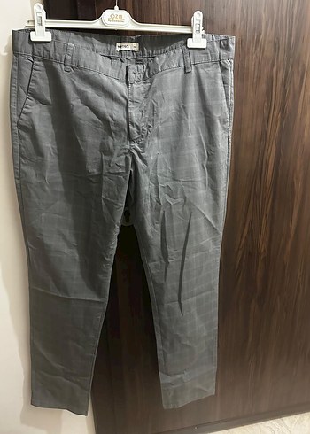 Gri Regular Fit Keten Erkek Pantolon - Görsel 3