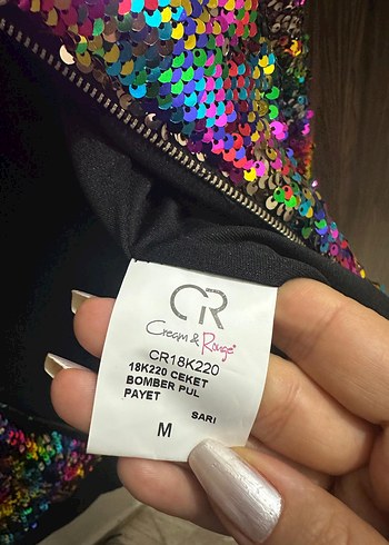 Renkli Payetli Kadın Ceket - Görsel 5