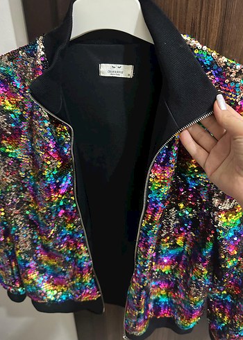 Renkli Payetli Kadın Ceket - Görsel 2