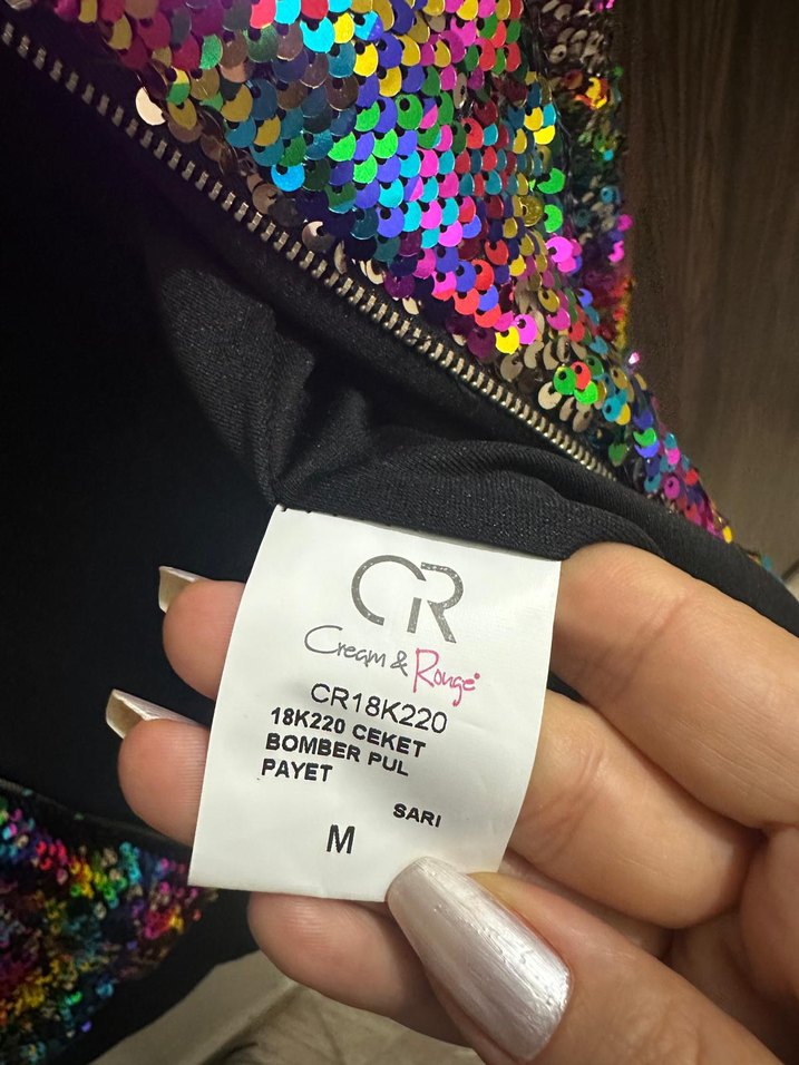 Renkli Payetli Kadın Ceket - Görsel 5