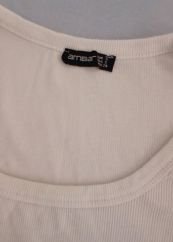 Beyaz Kadın Kısa Kollu Basic Tişört - Görsel 3